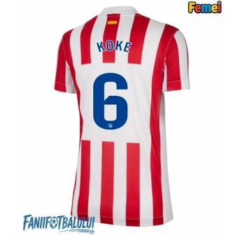 Atletico Madrid Koke #6 Tricou Fotbal Replică 2025-26 Femei Acasa